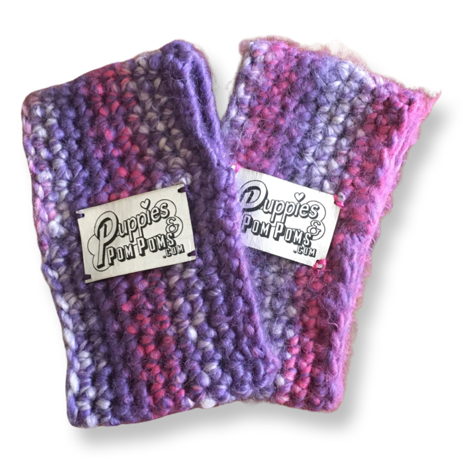 Ombré Purple & Pink Crochet Dog Snood / Buff-0