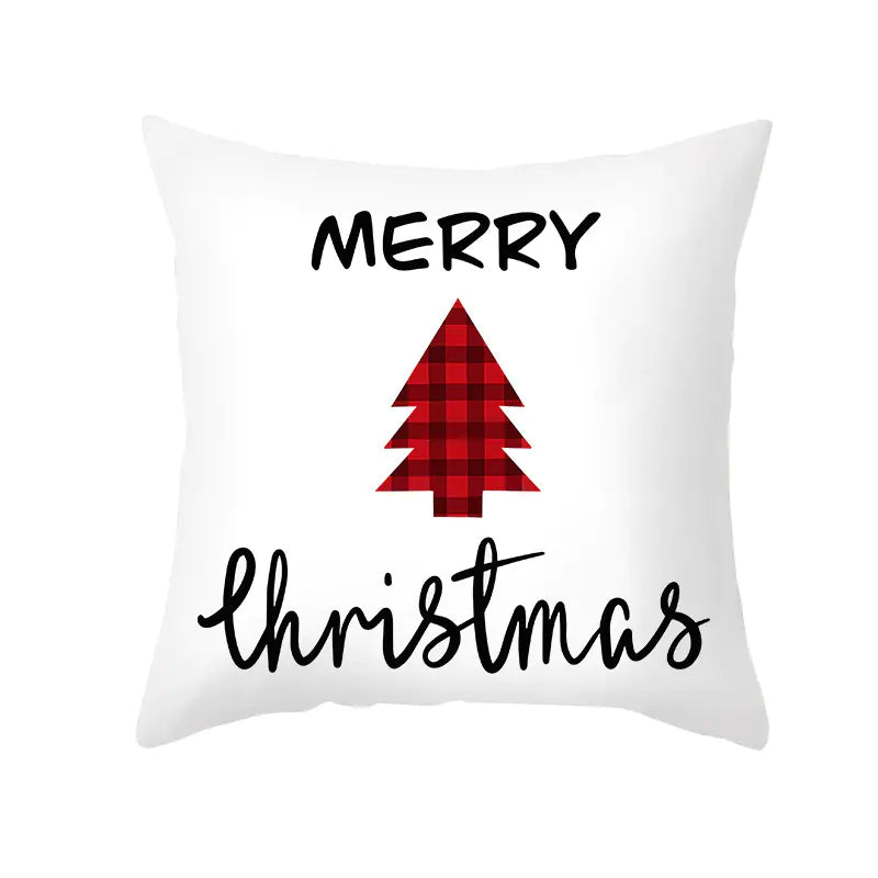Funda de almohada de Navidad de dibujos animados para decoración de sofá de oficina