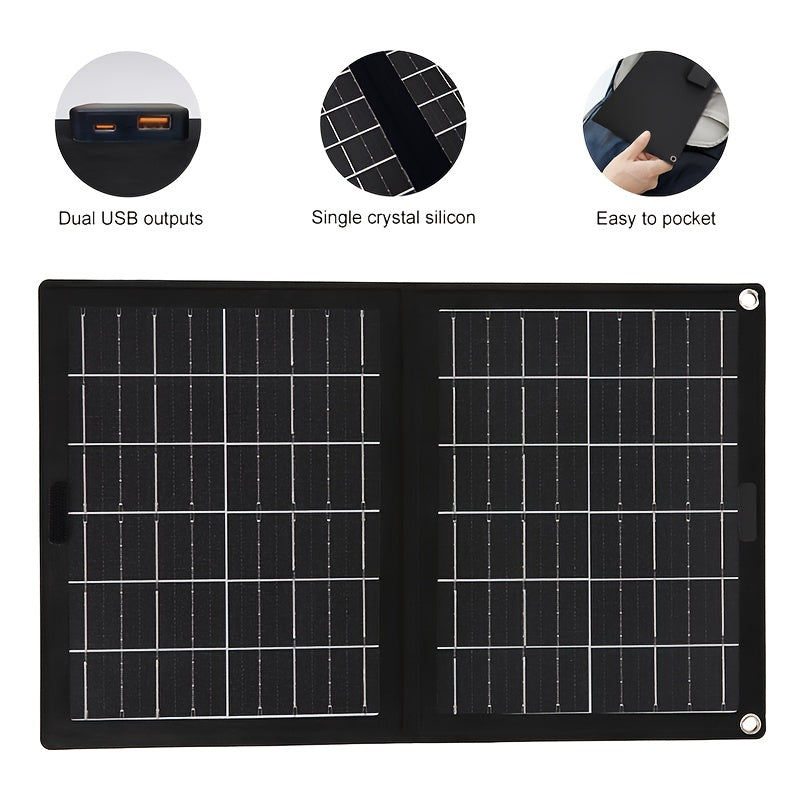 NNETM Portable Solar Panel Charger (2-in-1)-2