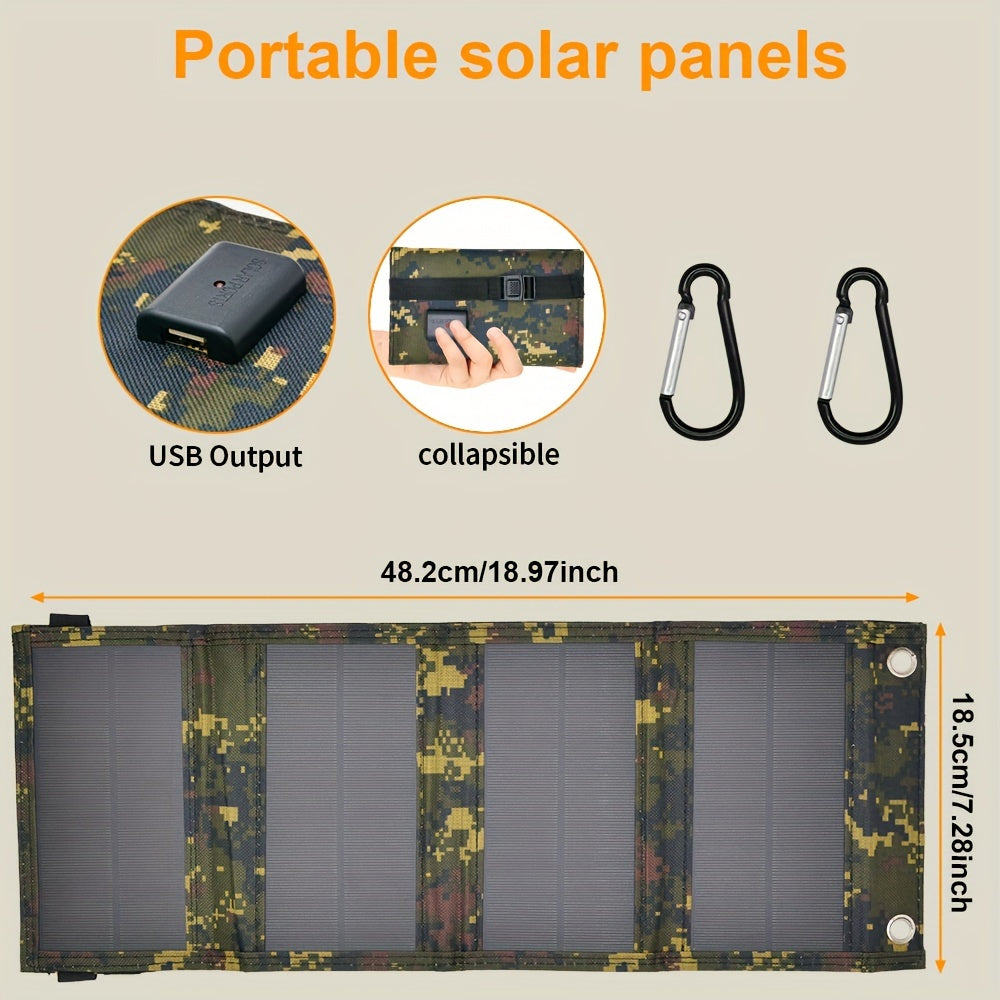 NNETM Portable Foldable Camouflage Solar Panel Charger-4