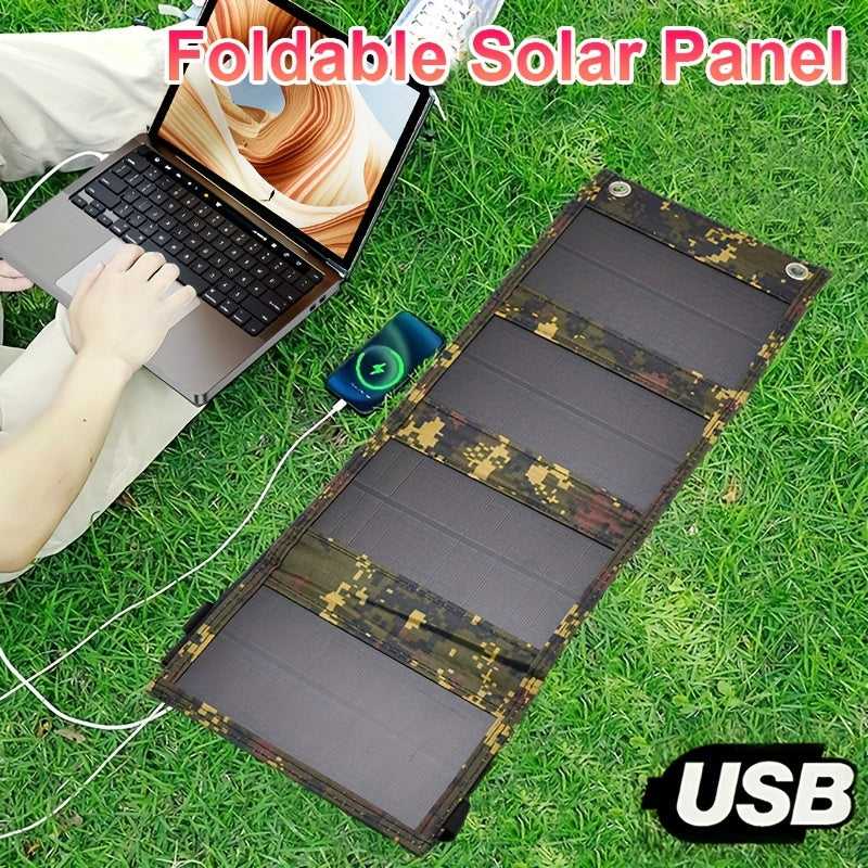NNETM Portable Foldable Camouflage Solar Panel Charger-2