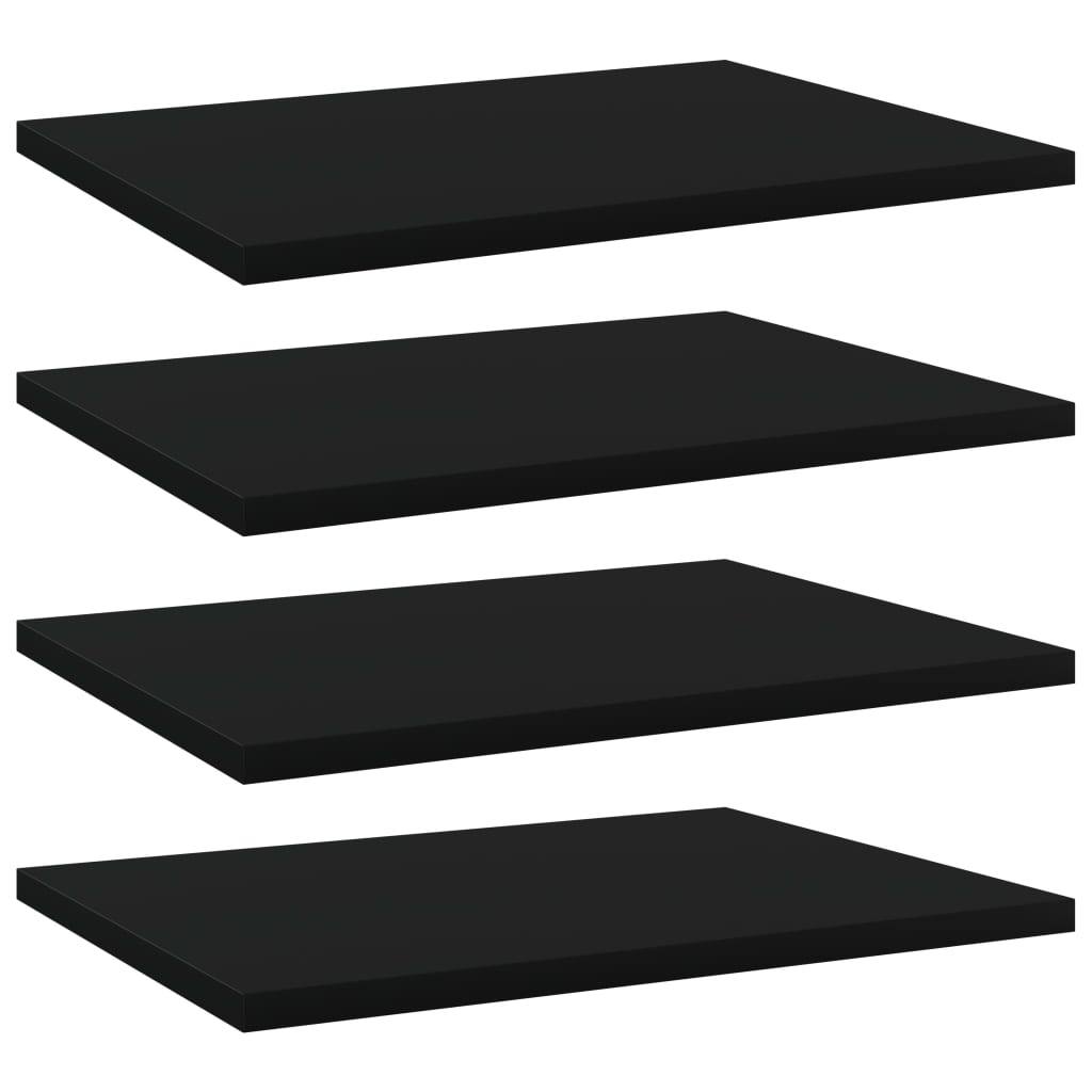 NNEVL Bookshelf Boards 4 pcs Black 40x30x1.5 cm Chipboard-0