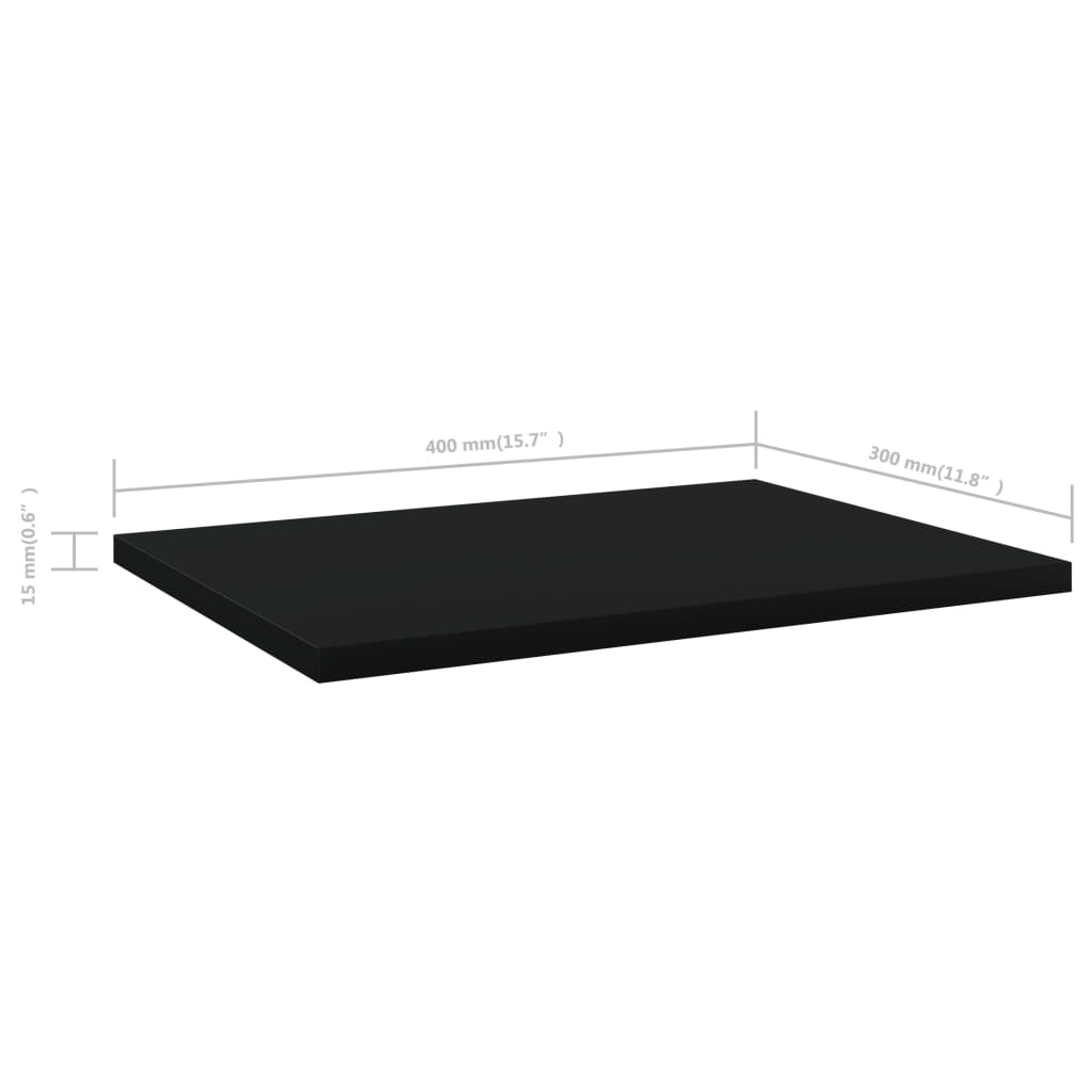 NNEVL Bookshelf Boards 4 pcs Black 40x30x1.5 cm Chipboard-4