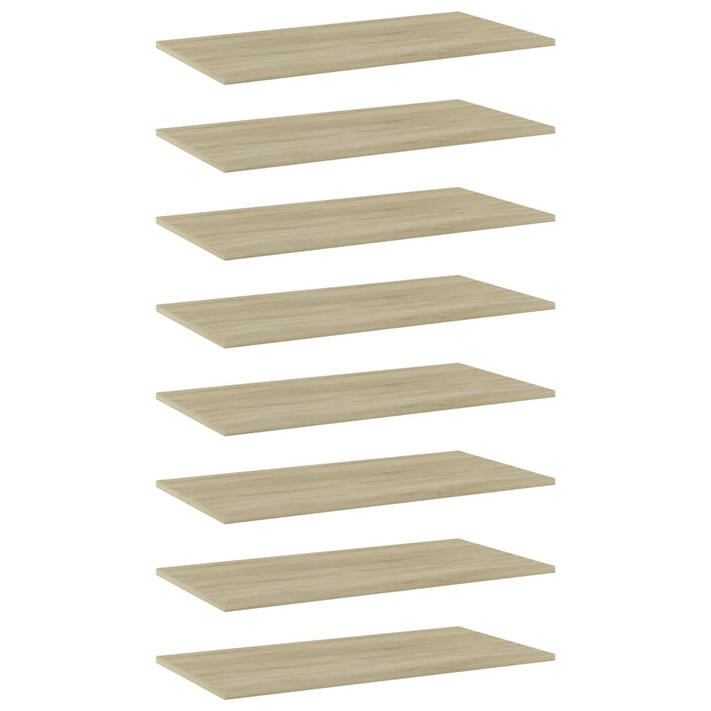 NNEVL Bookshelf Boards 8 pcs Sonoma Oak 80x40x1.5 cm Chipboard-0