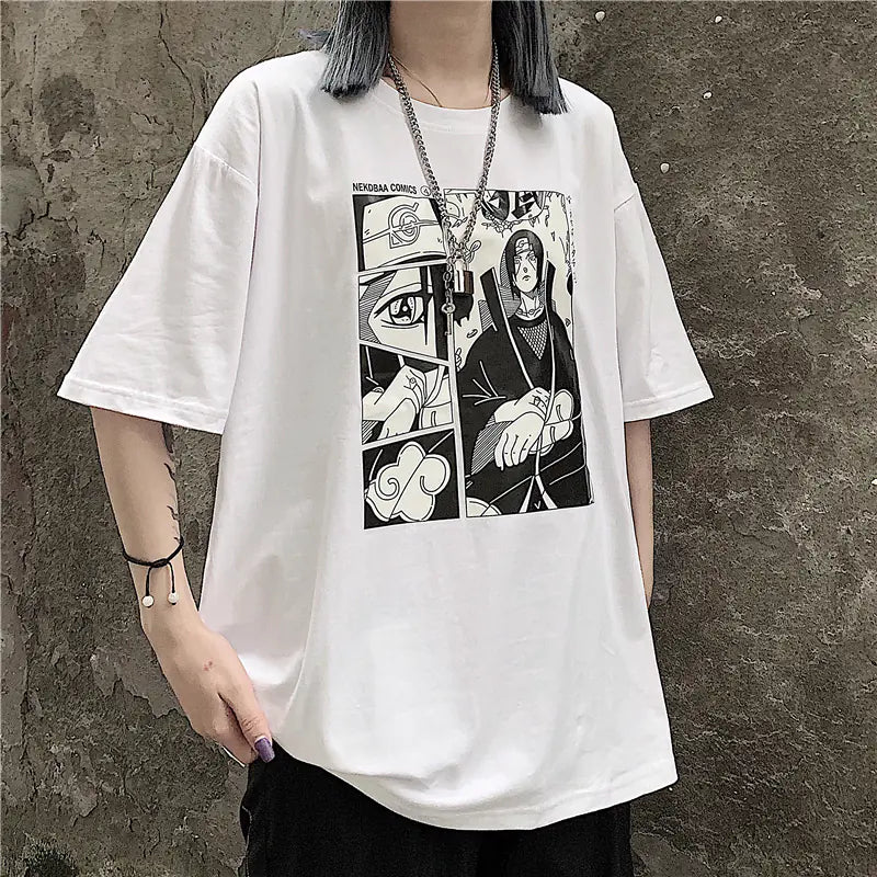Camisetas gráficas de pareja de verano para estudiantes (talla grande)