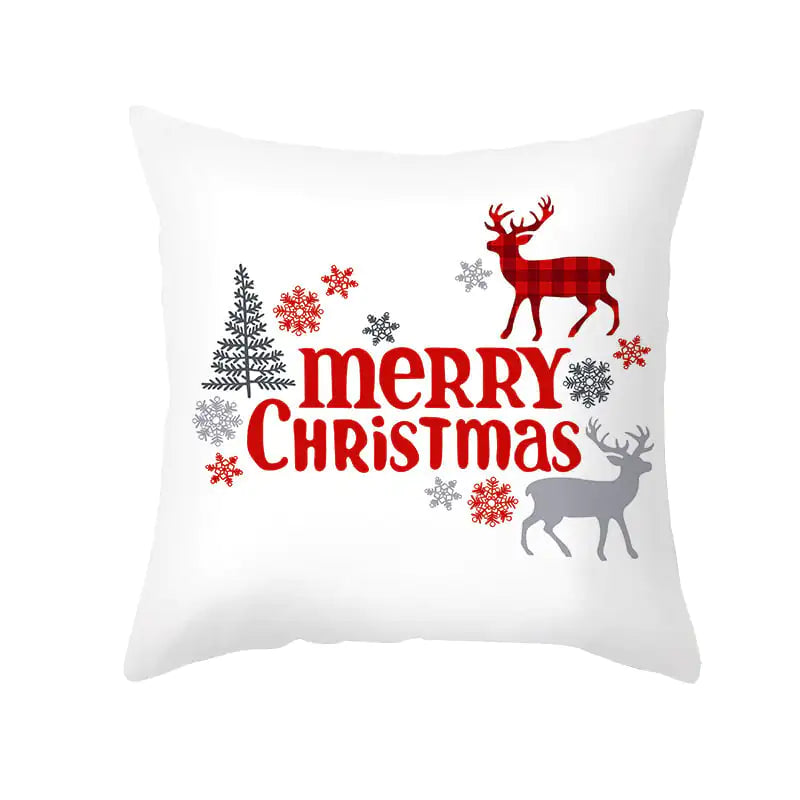 Funda de almohada de Navidad de dibujos animados para decoración de sofá de oficina