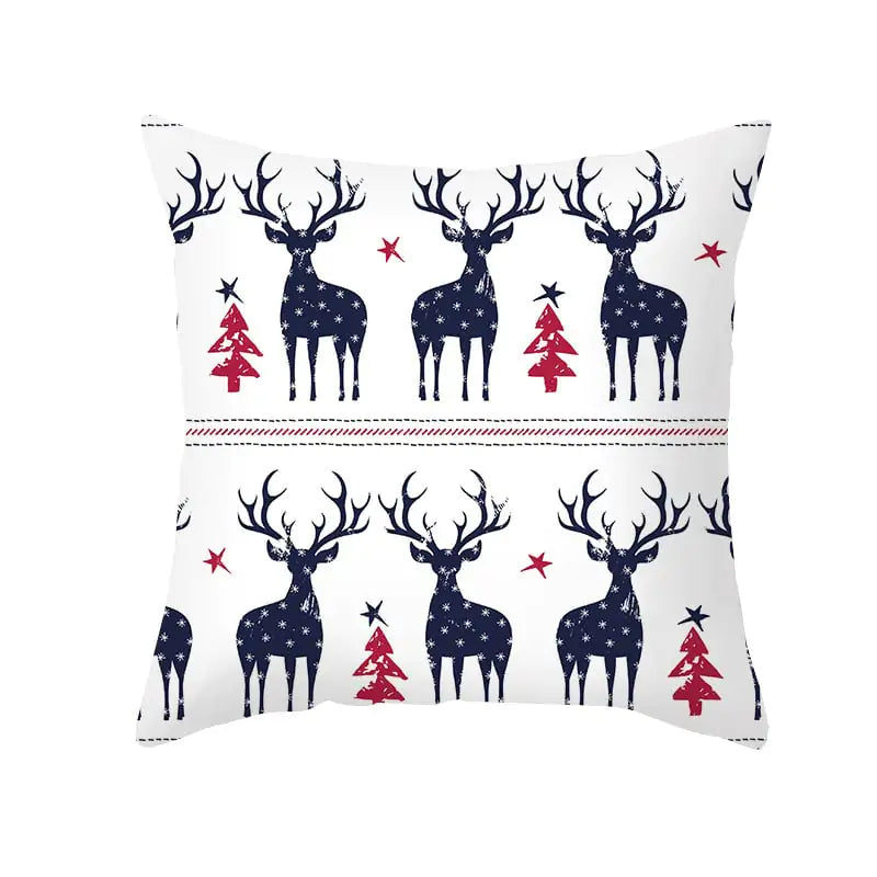 Funda de almohada de Navidad de dibujos animados para decoración de sofá de oficina