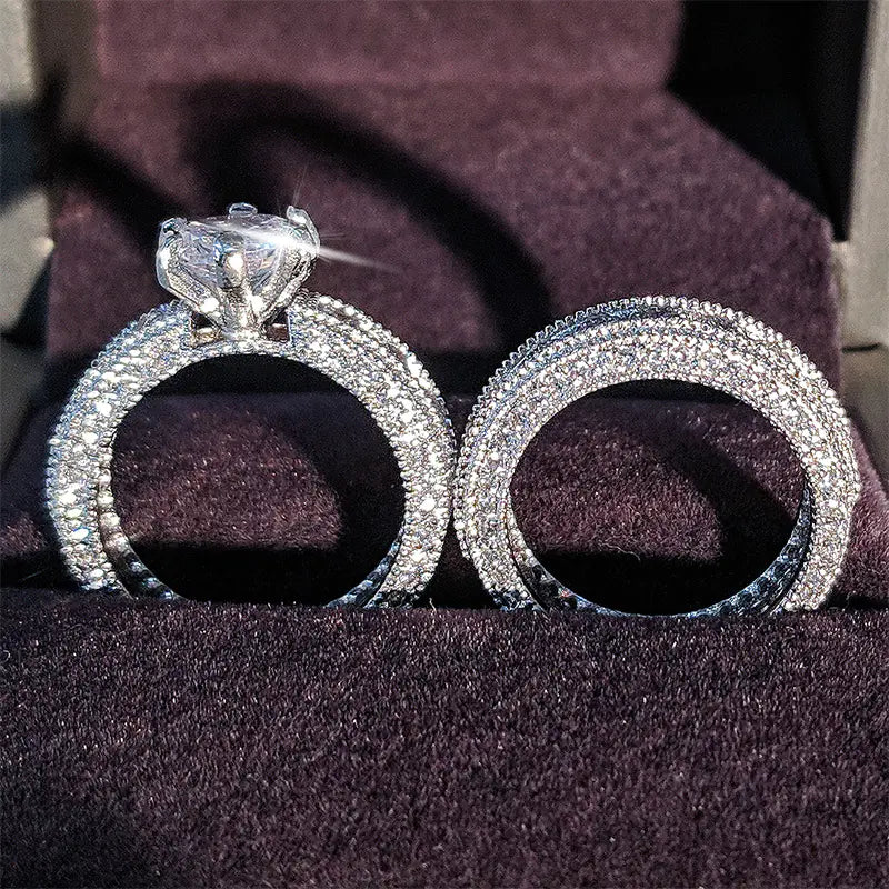 Anillo de compromiso de plata para mujer - Joyería de ley 925