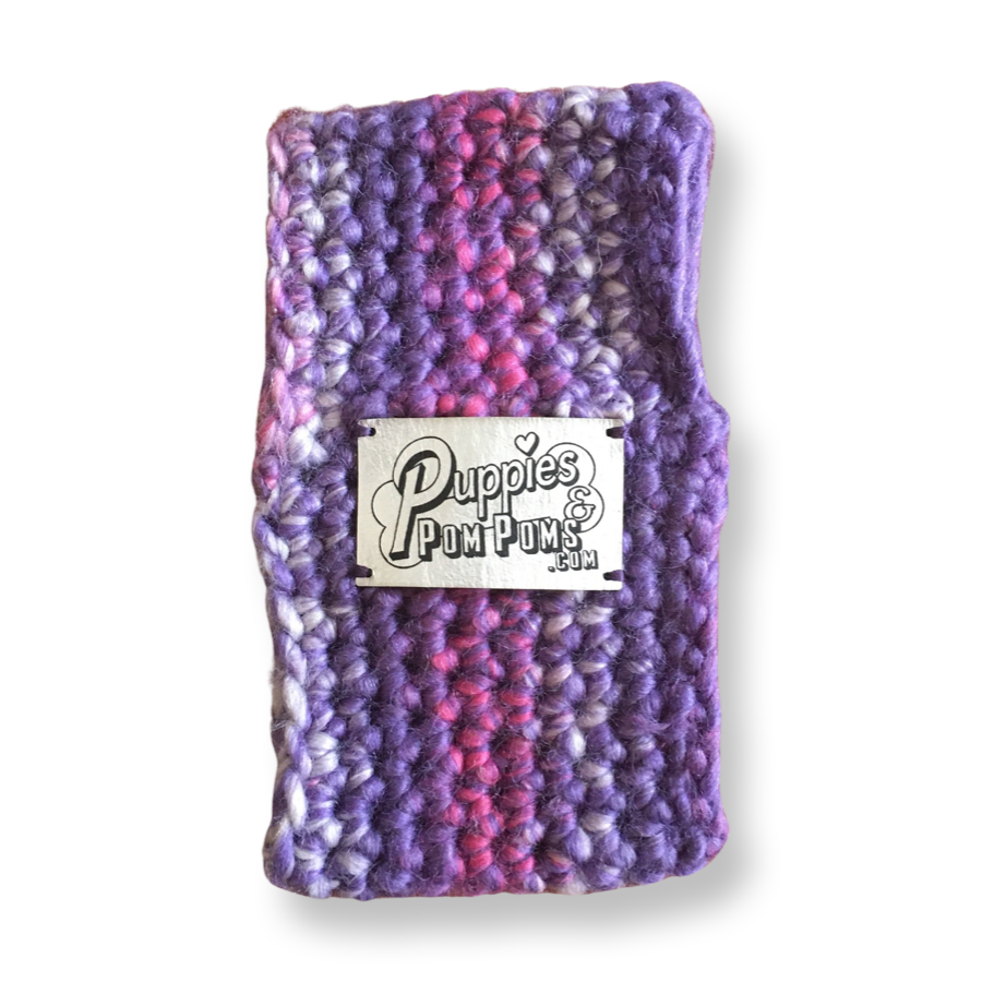 Ombré Purple & Pink Crochet Dog Snood / Buff-1