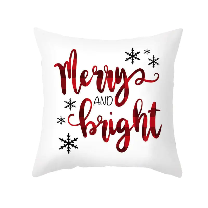 Funda de almohada de Navidad de dibujos animados para decoración de sofá de oficina