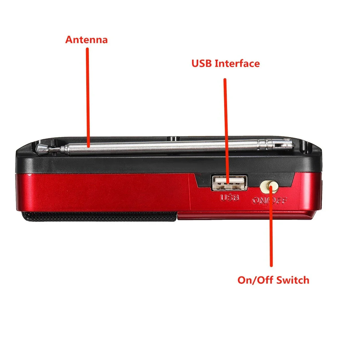 NNEOBA Mini Portable Rechargeable Digital FM Radio & MP3 Player-4