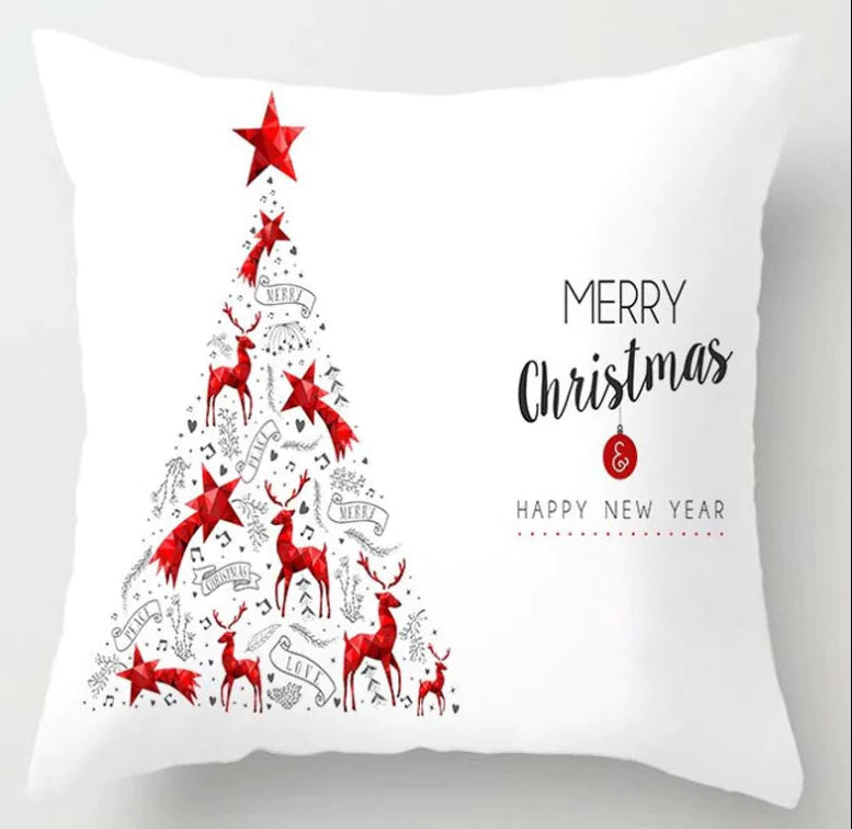 Funda de almohada de Navidad de dibujos animados para decoración de sofá de oficina