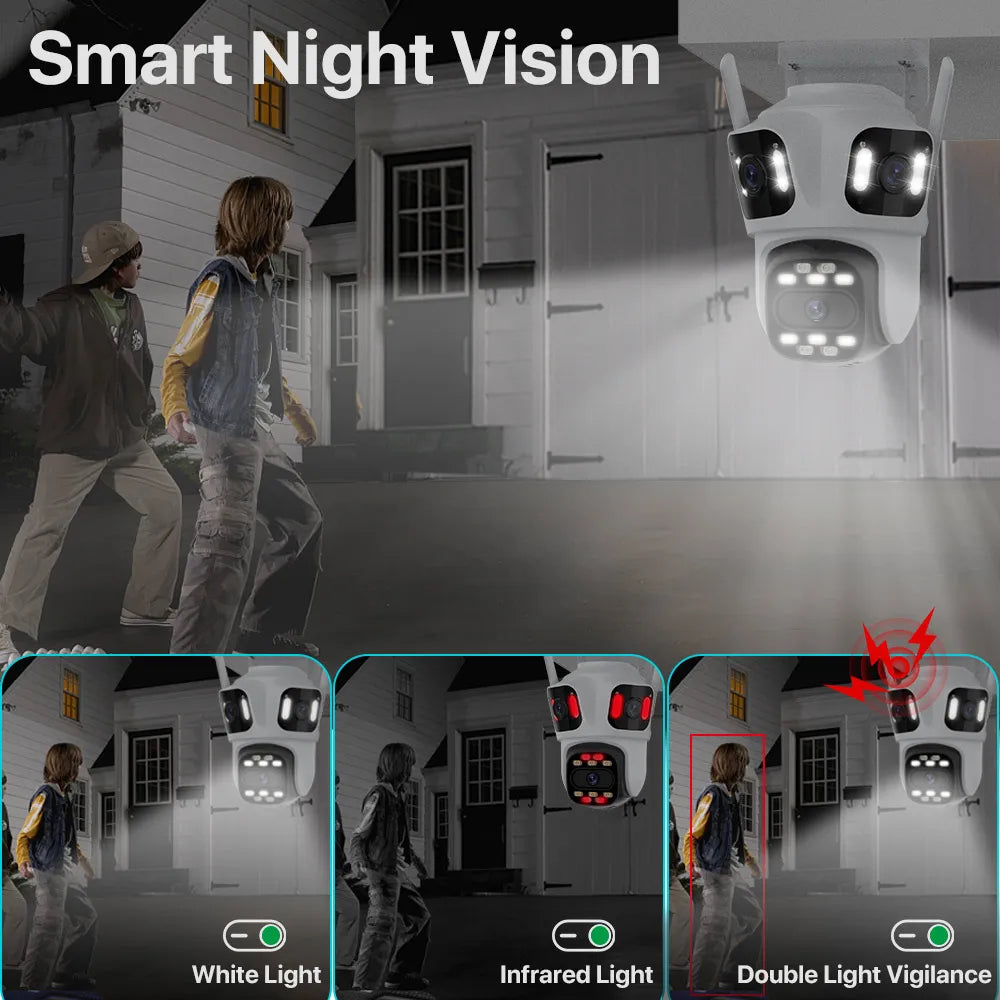 NNEOBA Three Lens 6K HD Outdoor WiFi Security Camera-4