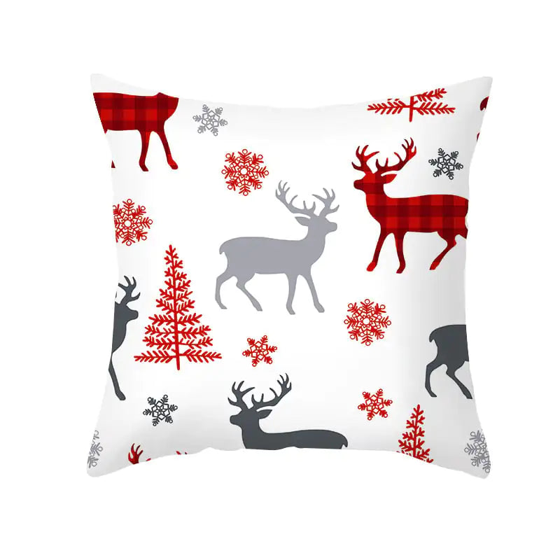 Funda de almohada de Navidad de dibujos animados para decoración de sofá de oficina