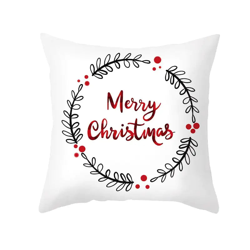 Funda de almohada de Navidad de dibujos animados para decoración de sofá de oficina