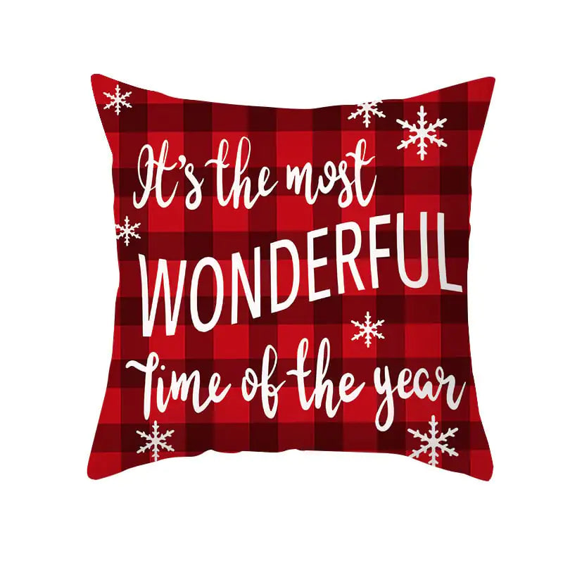 Funda de almohada de Navidad de dibujos animados para decoración de sofá de oficina