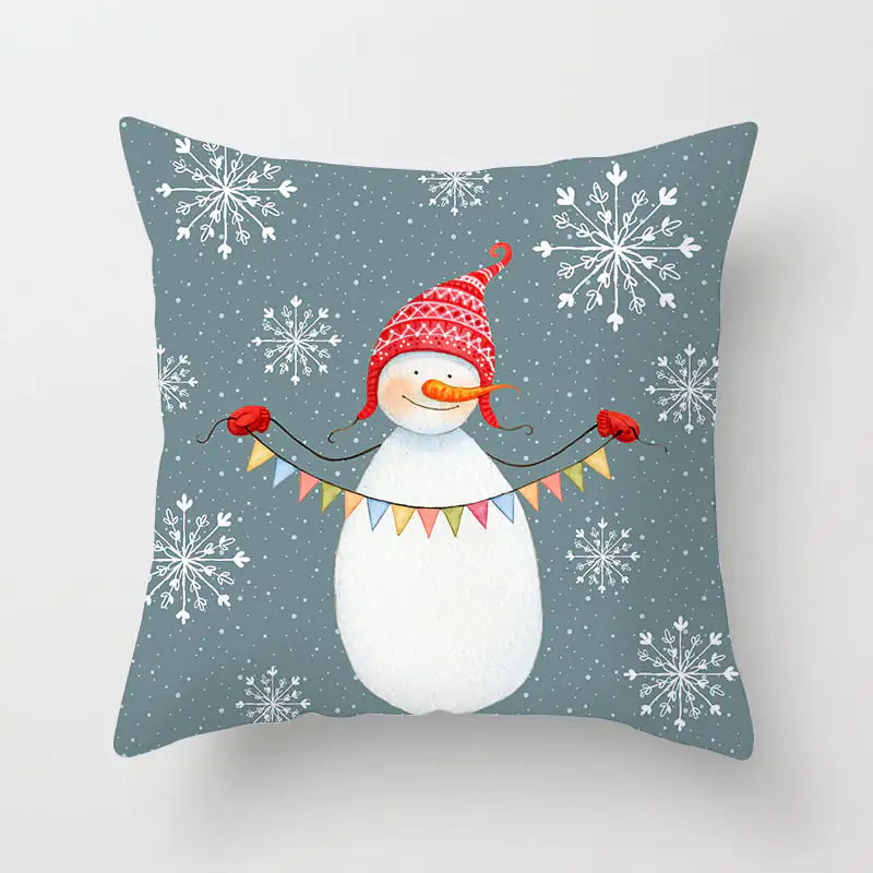 Funda de almohada de Navidad de dibujos animados para decoración de sofá de oficina