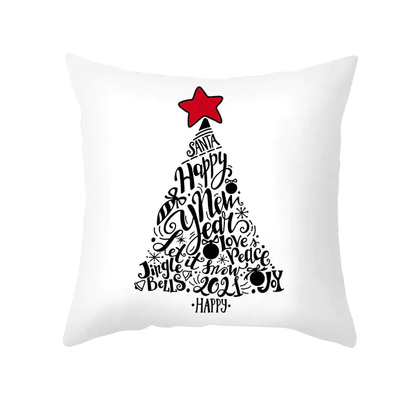 Funda de almohada de Navidad de dibujos animados para decoración de sofá de oficina