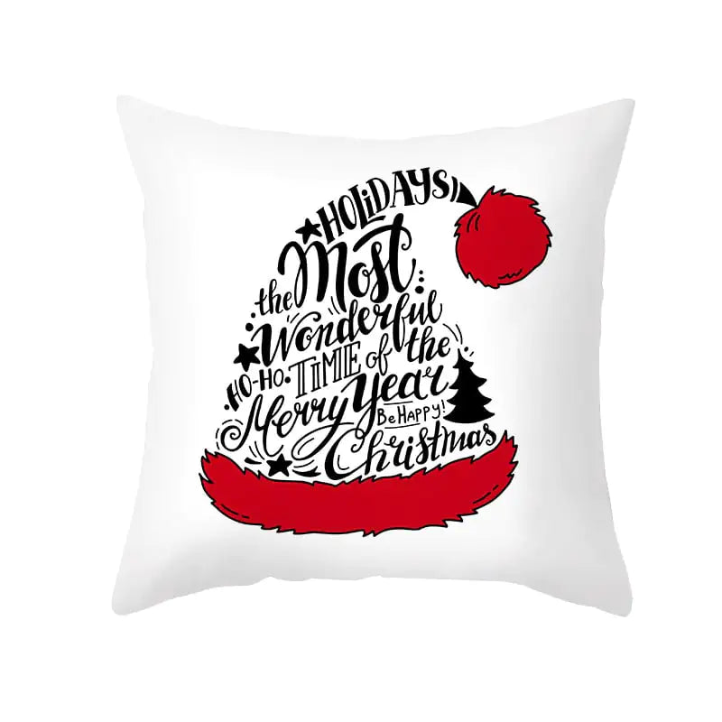 Funda de almohada de Navidad de dibujos animados para decoración de sofá de oficina
