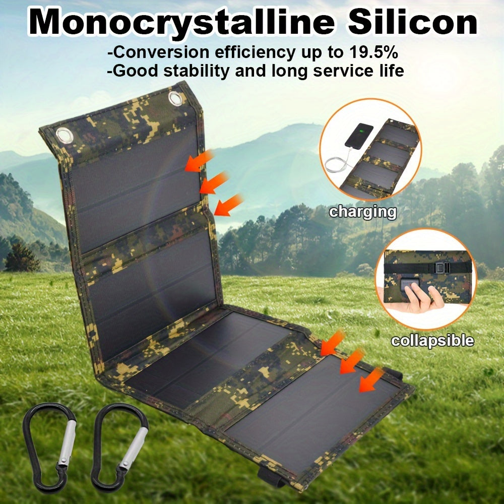 NNETM Portable Foldable Camouflage Solar Panel Charger-3