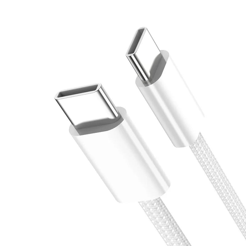 PD 60W Tipo C a Tipo C Cable de color para iphone 15 15pro Carga rápida para Xiaomi Samsung Huawei Tipo C Cable de tejido 1M 2M 3M