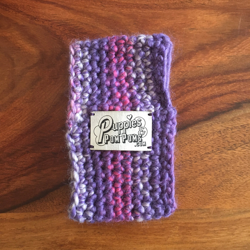 Ombré Purple & Pink Crochet Dog Snood / Buff-5