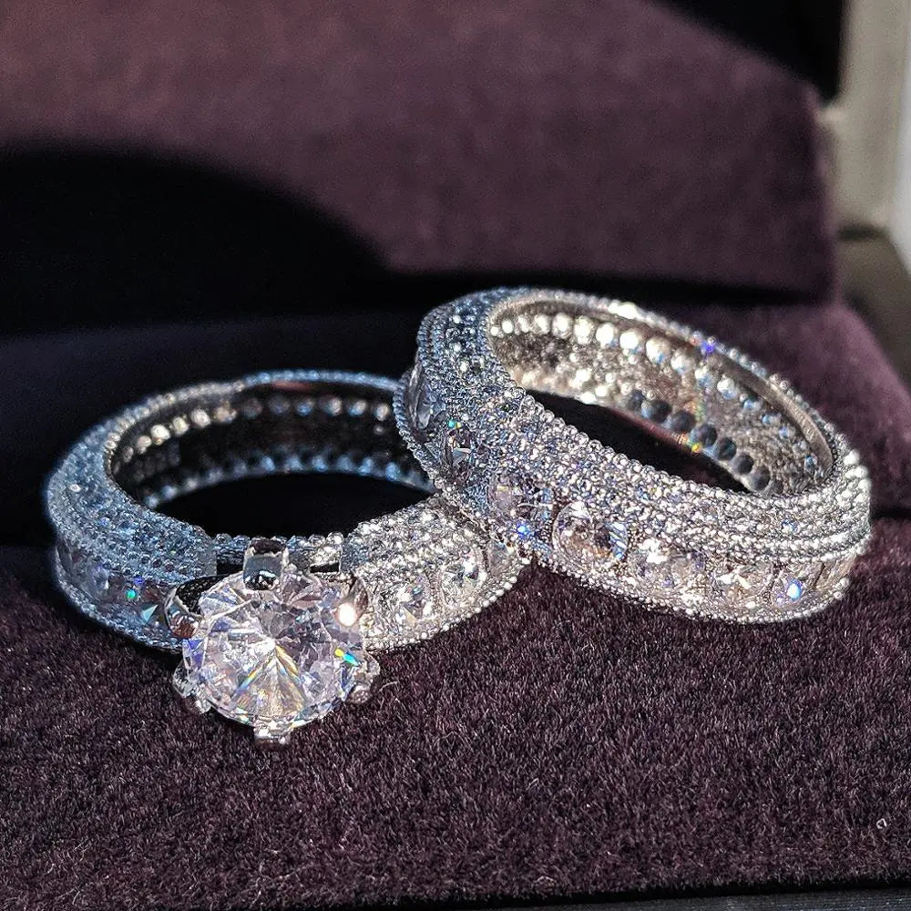 Anillo de compromiso de plata para mujer - Joyería de ley 925
