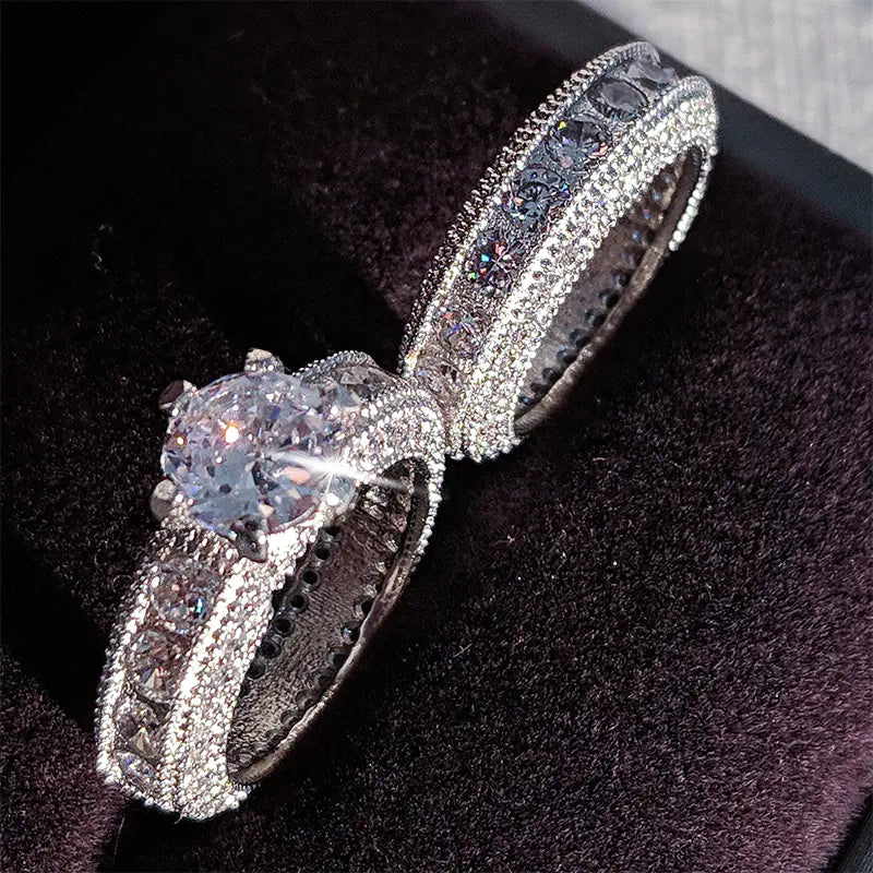 Anillo de compromiso de plata para mujer - Joyería de ley 925