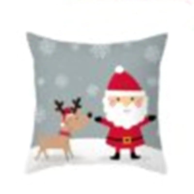 Funda de almohada de Navidad de dibujos animados para decoración de sofá de oficina