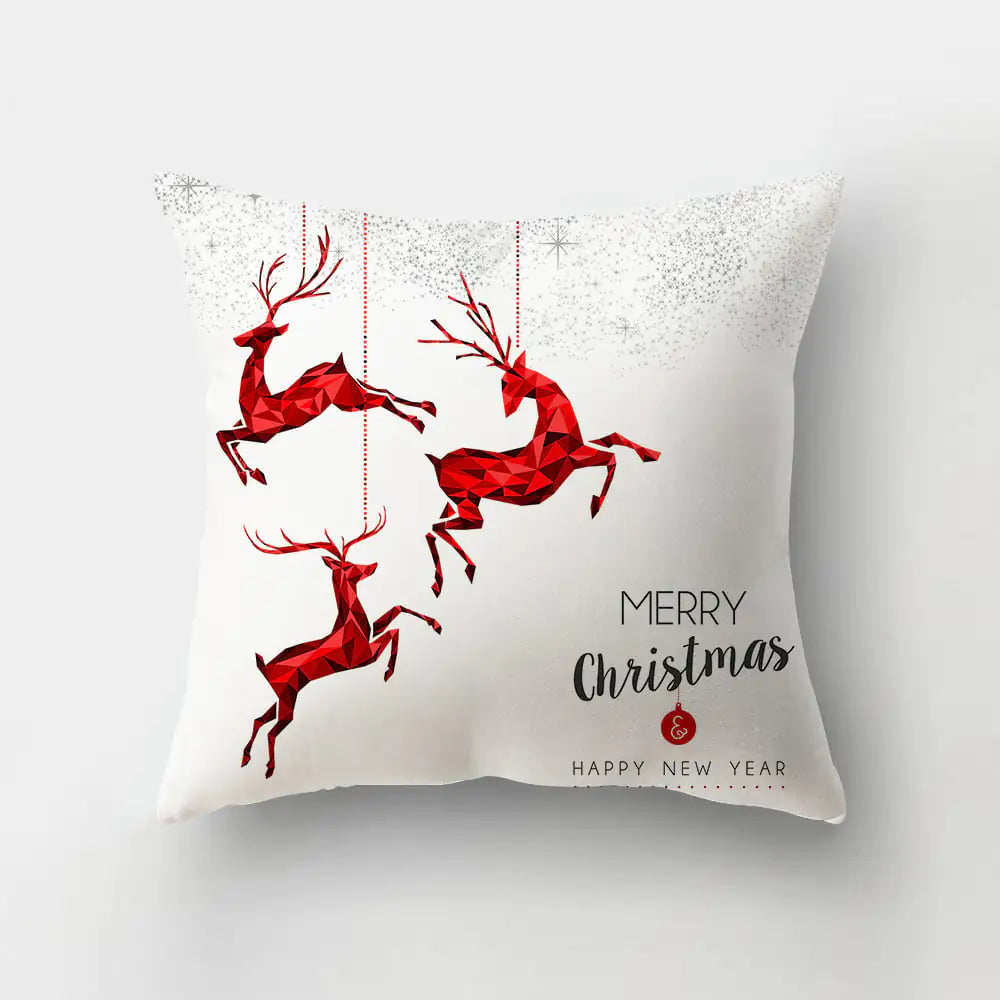Funda de almohada de Navidad de dibujos animados para decoración de sofá de oficina